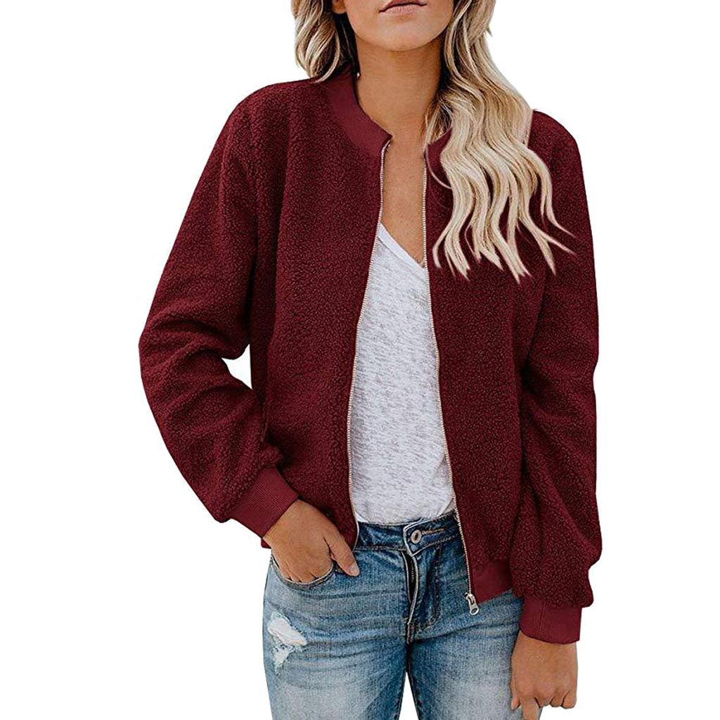 Womens Ladies Warm Faux Coat Jacket Winter Solid Long Outerwear Coat