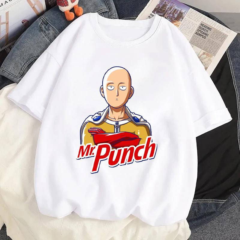 Anime One Punch Man Hrdina Saitama Oppai Potištěné Tričko Léto Dámské Ležérní Krátký Rukáv Streetwear Trička Harajuku Trička Topy