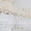 5cm Wide Lace Pleated Ruffles Ruffled Double Layers Embroidered Ruffle Trim 1 Yard DIY Ruffled Lace Trims