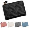 Fashion Short Style Love Embroidered Wallet PU with Zipper Card Bag Simple Design Buckle Detail ID Bag Women