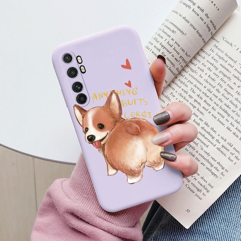 For Xiaomi Mi Note 10 Lite Case Cover Cute Cartoons Painted Soft Silicone Phone Case For Xiaomi Mi Note 10 Lite Fundas Flowers