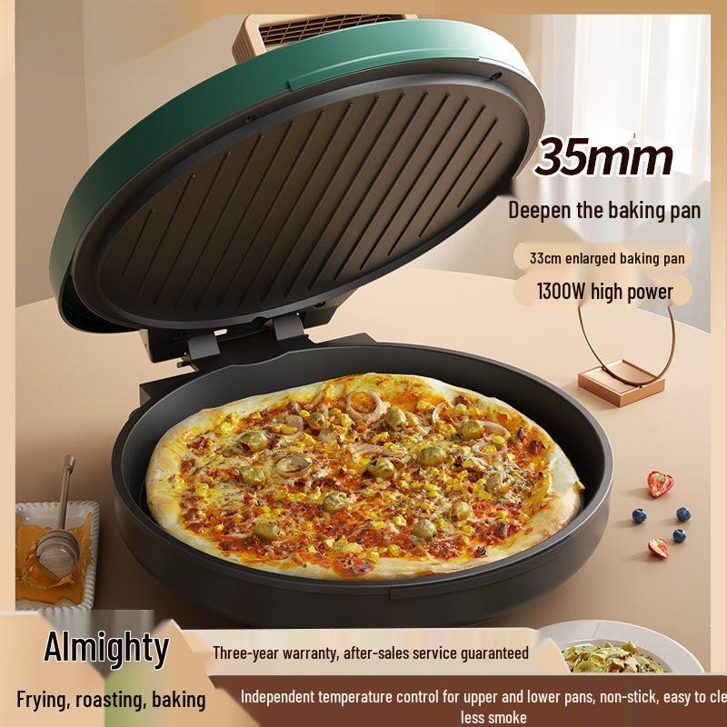 Padella Elettrica Doppia per Torte & Piadine - Padella Multifunzione Grande per Crêpes & Grigliate