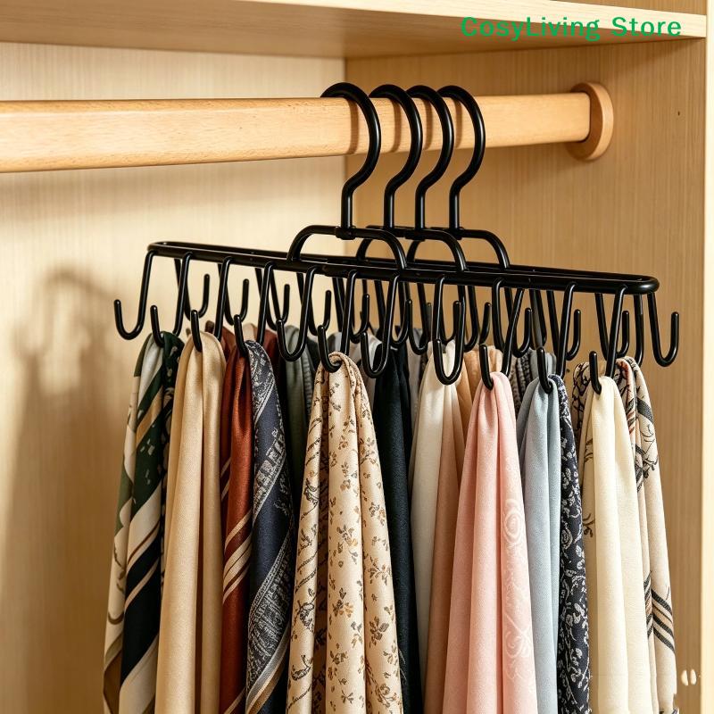 [CL]Multi Hook Hanging Clothes Organizer Foldable Closet Hanger For Belts Ties And Scarves Storage[CL]