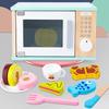 Wooden Simulation Microwave Oven Play House Cut To See Suit Toys