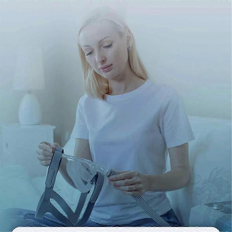 Full Face CPAP Masks with Headgear Elbow Swivel and Cushion for Sleep Apnea Therapy and Breathing Machine Equipment
