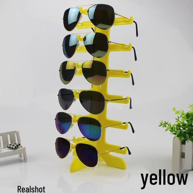 6-Piece Plastic Eyeglasses Display Stand for Sunglasses - Shelf Holder & Storage Rack