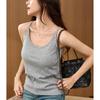 Women's 180g Lightweight Loose Straight Vest Summer Cotton U-neck Lazy Floral Camisole Bottoming Versatile Outside Wear Tops