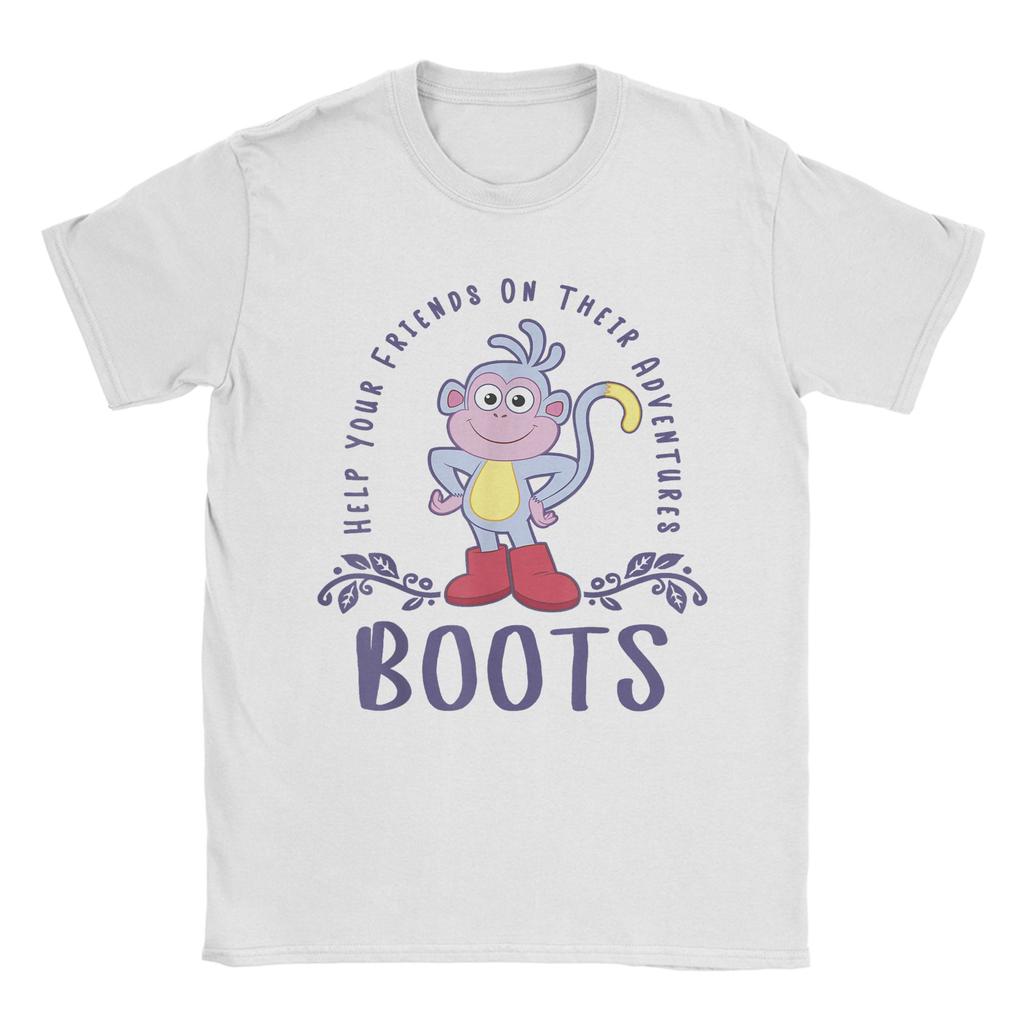 Funny Dora Image TShirts for Unisex O Neck Cotton T Shirts Short Sleeve Tee Shirt Big Size Tops
