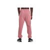 Under Armour Logo Embroidered Elastic Waist Mid-Rise Loose Jogger Knit Pants Men Bottoms Pink 1377175-697