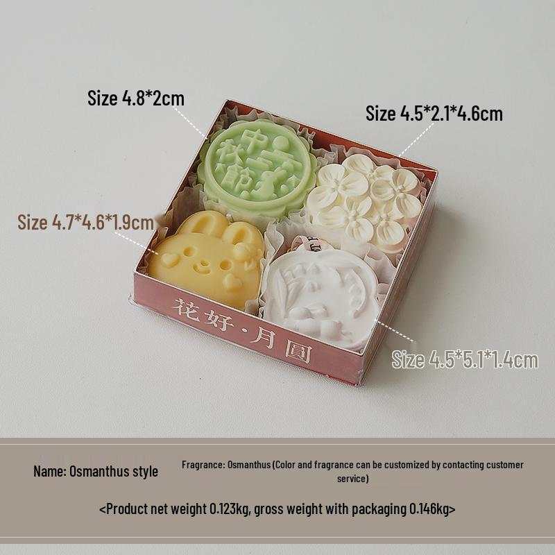 High-End Osmanthus Scented Candle & Mooncake Gift Set: Stylish Mid-Autumn Festival Souvenir