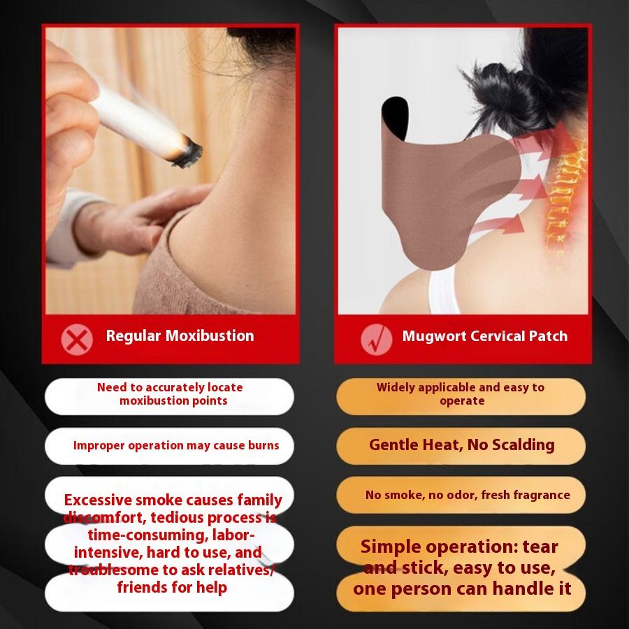 Wormwood Cervical Spine Sticker Shoulder Lumbar Spine Knee Sticker Self-heating Moxibustion Sticker Plaster Sticker