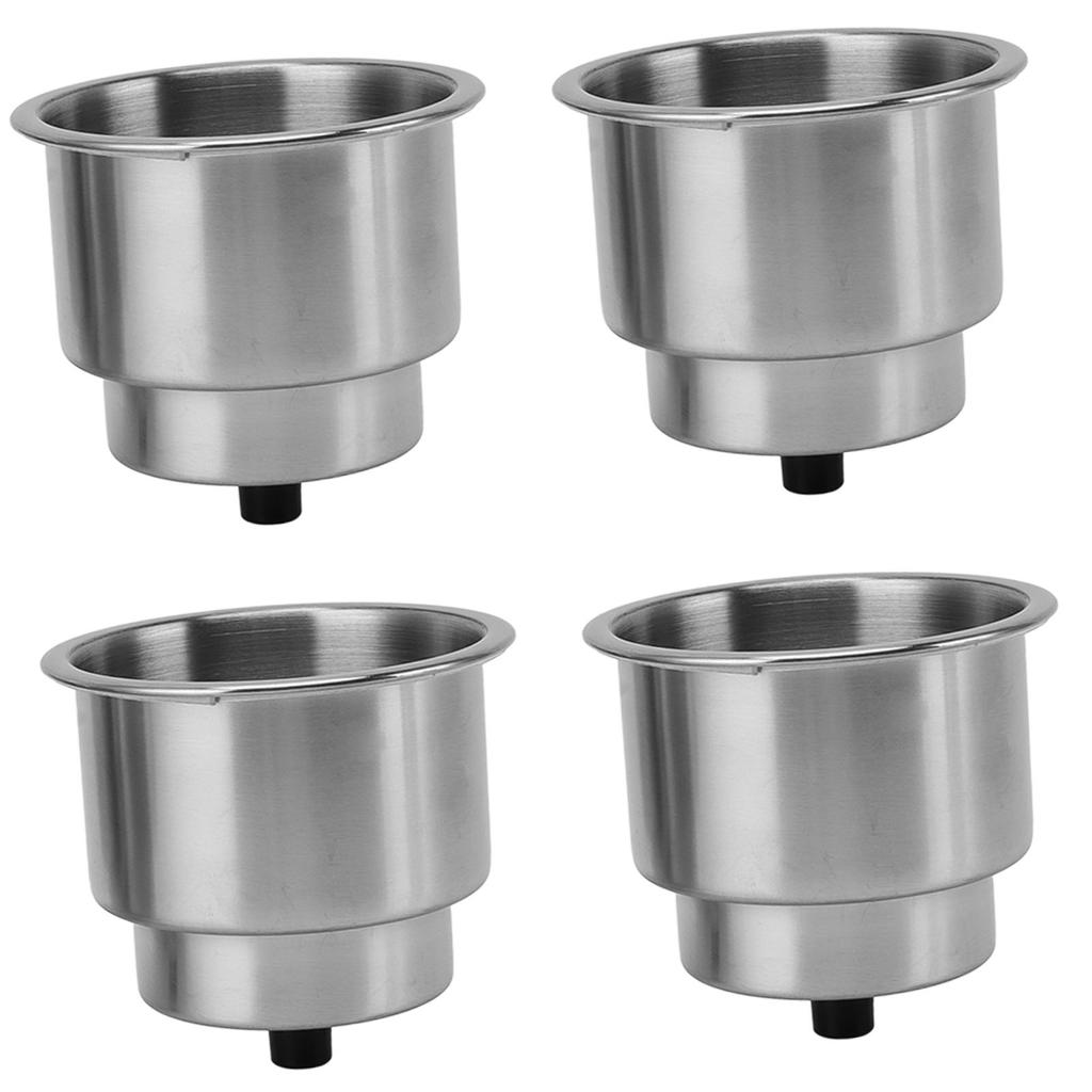 4Pcs Cup Drink Holders Leakproof Rugged Rustproof Cup Holder Insert With Drain Hole for Boat RV Car Dashboard Counter