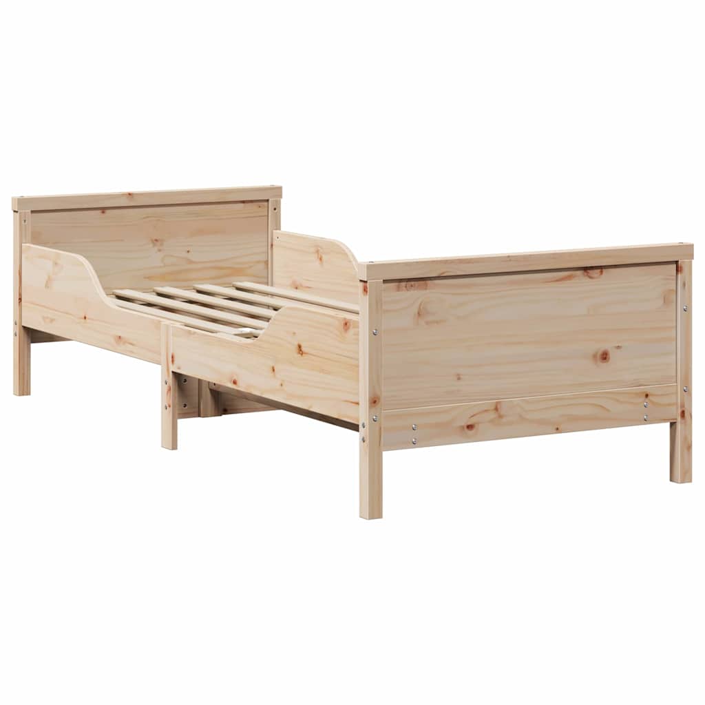 Brown Bed Frame with Headboard 80 x 200 cm Engineered Wood