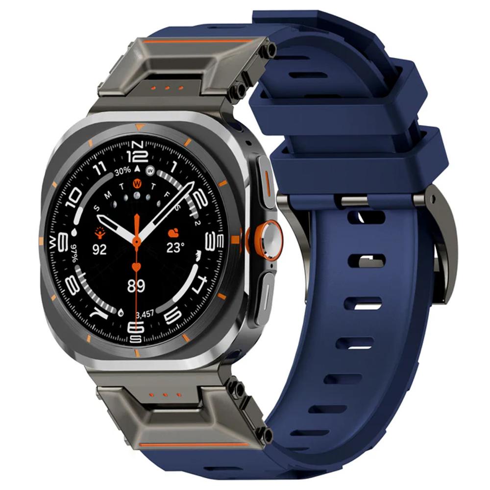 Silicone Sport Band for Samsung Galaxy Watch Ultra 47mm 2025 Stainless Steel Metal Bracelet for SAMSUNG GALAXY ULTRA 47MM Correa