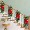 Christmas Home Decor Stair Pendant, Wall Hanging Garland, Xmas Tree Decor Wreath, New Year's Decoration
