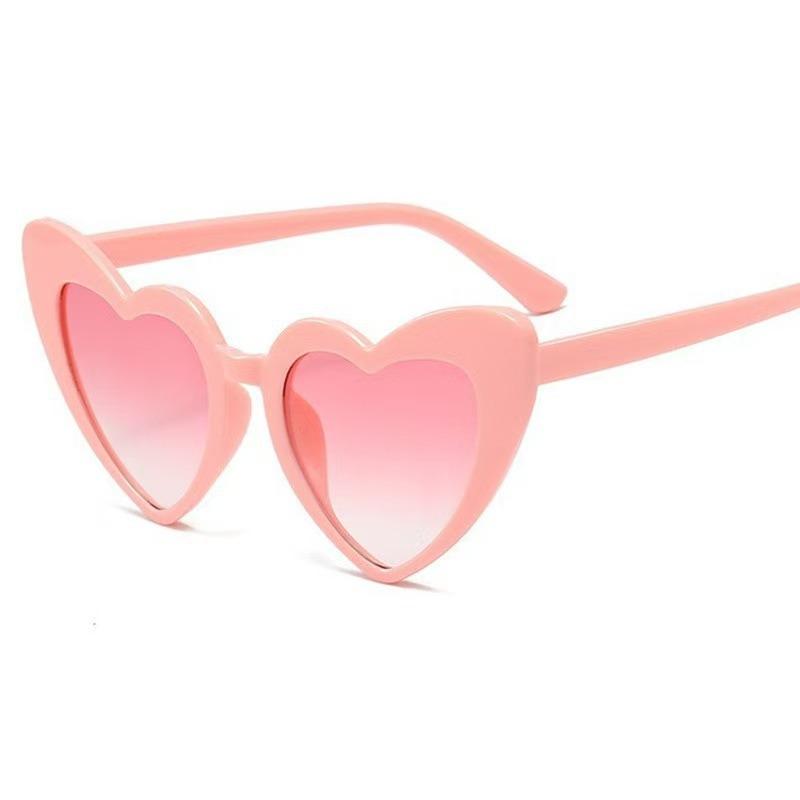 Trendy Peach Heart Sunglasses for Women - Stylish, Comfortable, and Face Slimming