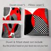 Geometric Contrasting Circles. Bedding Duvet Cover Sets Duvet Covers Pillowcases Gifts (1 * Duvet Cover 2 * Pillowcases, Without Duvet Insert)