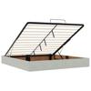Ottoman Bed with Mattress Light Grey 180x200 cm Velvet