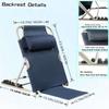 Bed Backrest Support Bed Chair - Adjustable Bed Back Rest Sit Up Reading Seating Chair, 6 Degree Sit-up Stand Beach Chair