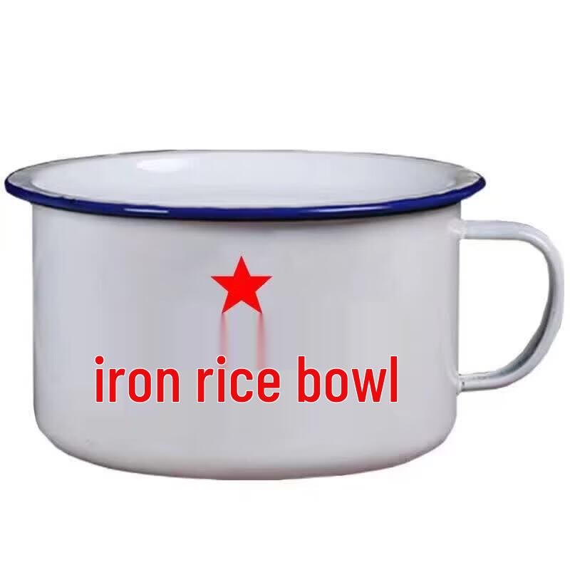 Retro Ceramic Instant Noodle Bowl with Lid