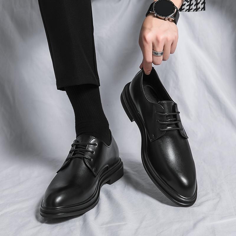 Fashion Classic Derby Shoes Brogues Leather Man Business Dress Office Leather Shoe For Men Fashion Patent Leather Party Wedding Shoes