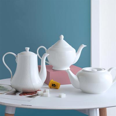 Ceramic Kettle European Style Simple White Coffee Pot Water 700-1000ml Teapot Hotel Water Ware Home Bar Decoration Drinkware