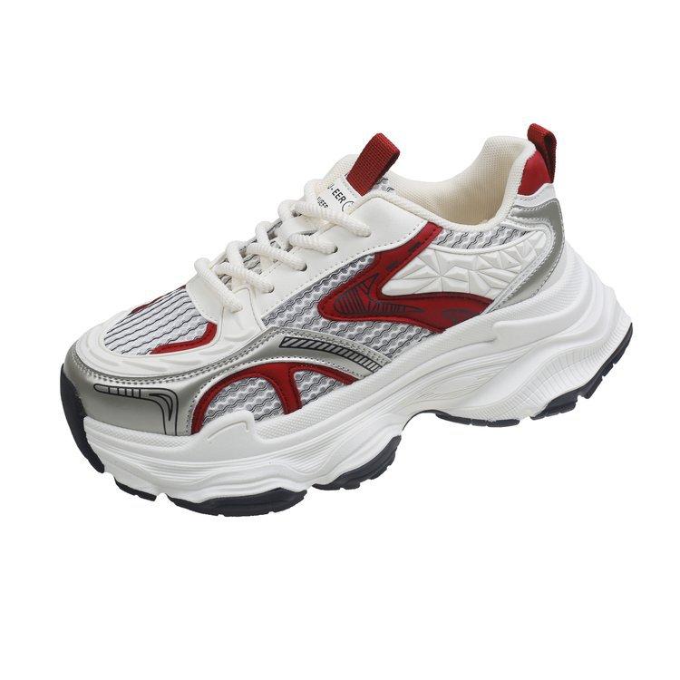 Dad shoes women's shoes ins2024 new spring and summer platform sports shoes mesh showing feet small sports casual shoes