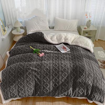 Dicke Winterwarme Decke für Bett Künstliches Lammkaschmir Beschwerte Decken Weich Bequem Wärme Steppdecke Bettdecke Warme Steppdecke