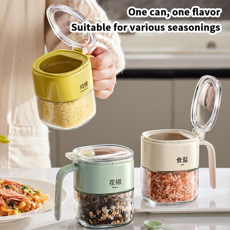 Jednoduchá lehká luxusní kořenka s lžičkou, zesílené bezolovnaté sklo potravinářské kvality, průhledný vyklápěcí design, pohodlná rukojeť