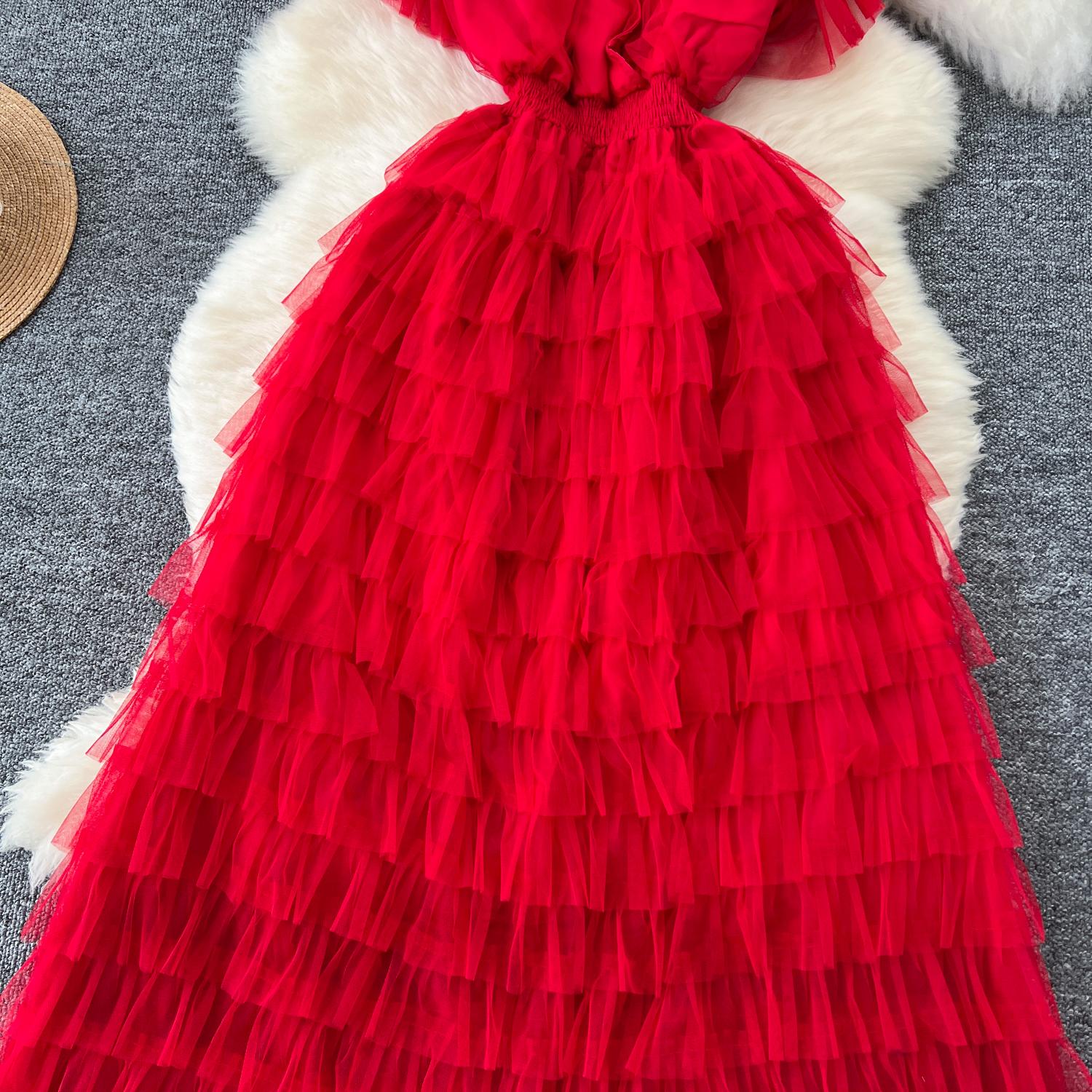 Винтажное базовое платье с круглым вырезом и коротким рукавом — фото 20