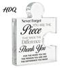 Personalized Puzzle Piece Decor Acrylic Shape Ornaments for Team Appreciation and Employee Recognition Transparent Meaningful Colleague Farewell