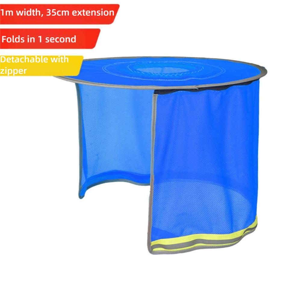 With Reflective Stripe Safety Hat Cap Visor Foldable Neck Shield Work Safety Helmet Cap