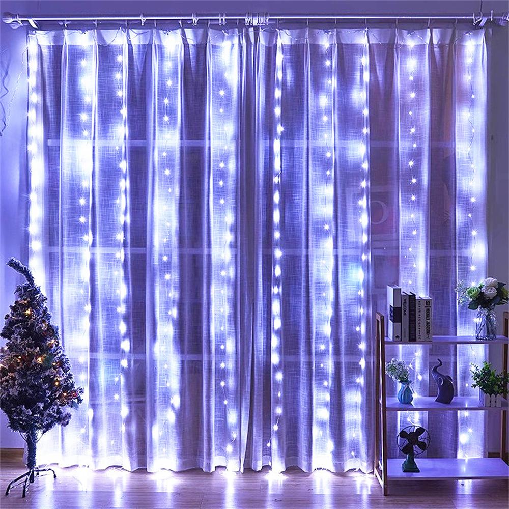 Curtain Garland On The Window USB Power Fairy Lights Festoon with Remote New Year Garland Led Lights Christmas Decoration
