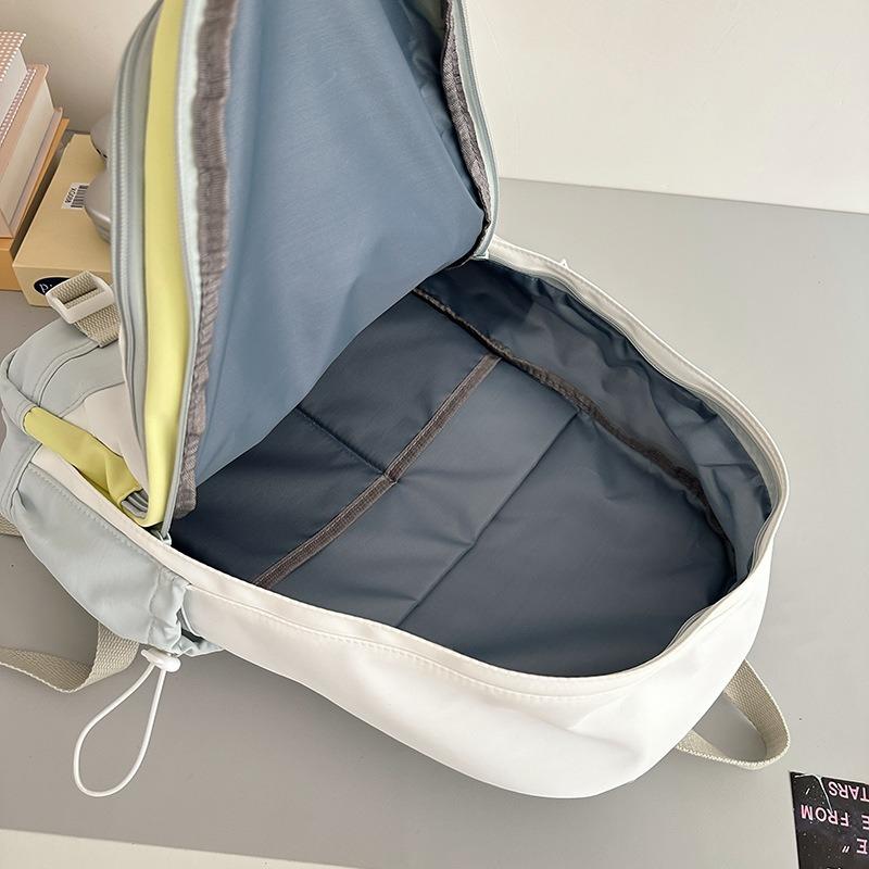 Macaron Cute Versatile Junior High School Schoolbag Female Contrasting Color Backpack High Value High School Backpack