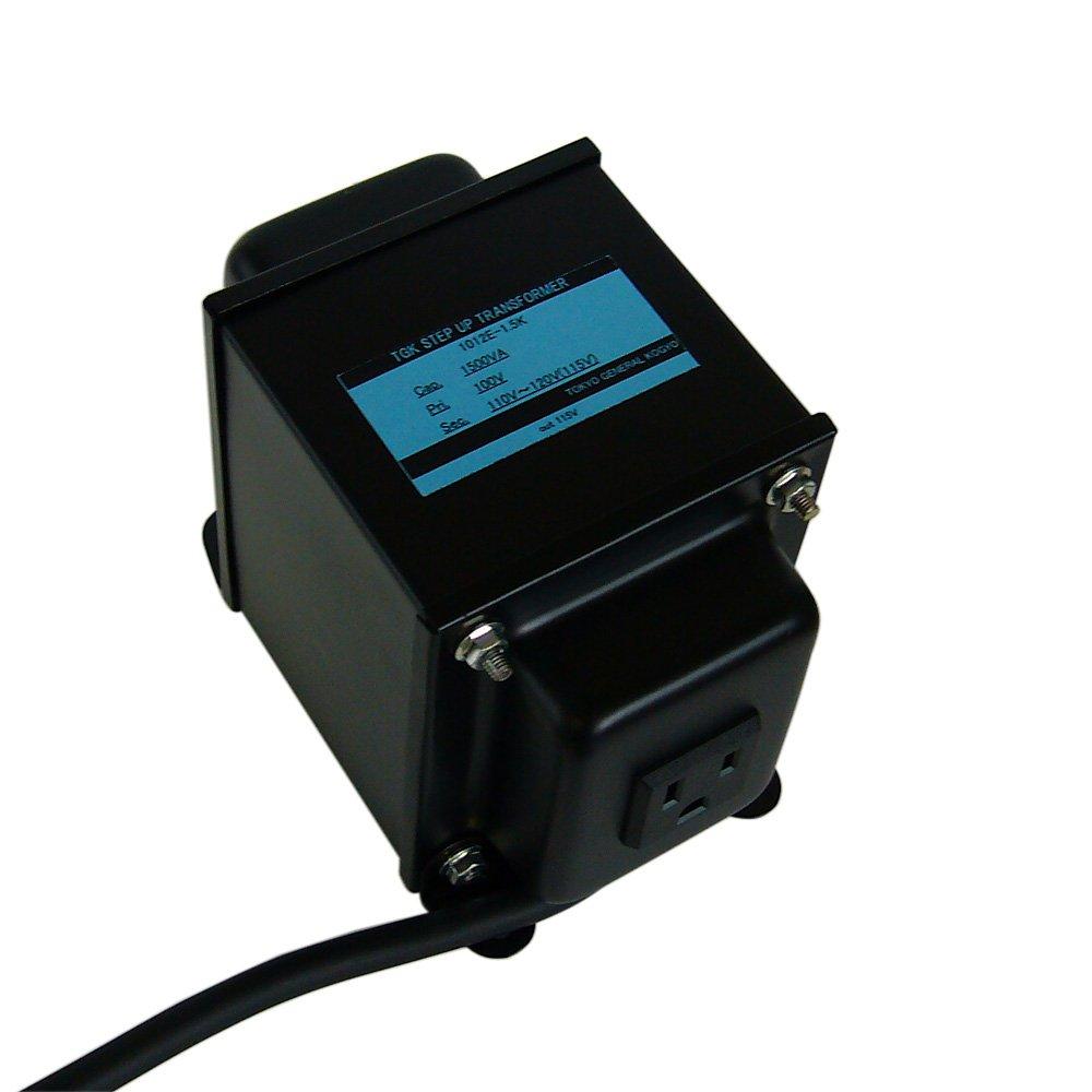 

Transformer Made in 100V to with Ground Overseas Workshop, Japan, Step-Up Transformer, 1500W, 110-120V, Pin, 1012E-1.5K (For Products) чорний
