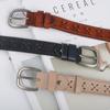 Hollow Embossed Cowhide Women'S Genuine Leather Women'S Belt Pin Buckle Women'S Retro With Casual Pants Jeans