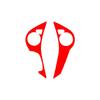 Red Carbon Fiber Steering Wheel Button TypeB Trim Cover For Honda Accord 2013-17
