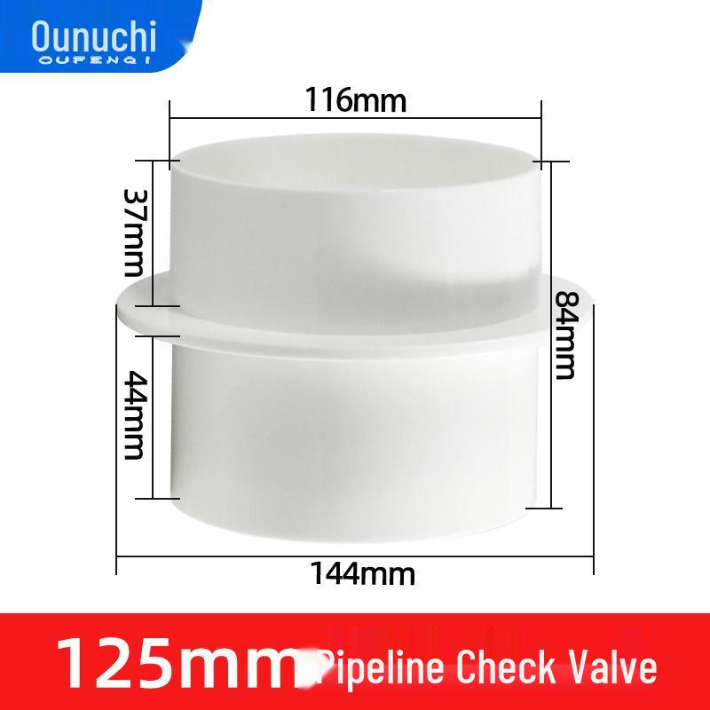 Round One-Way Check Valve Kitchen Anti-Odor Backflow Preventer for Range Hood Fan Hose