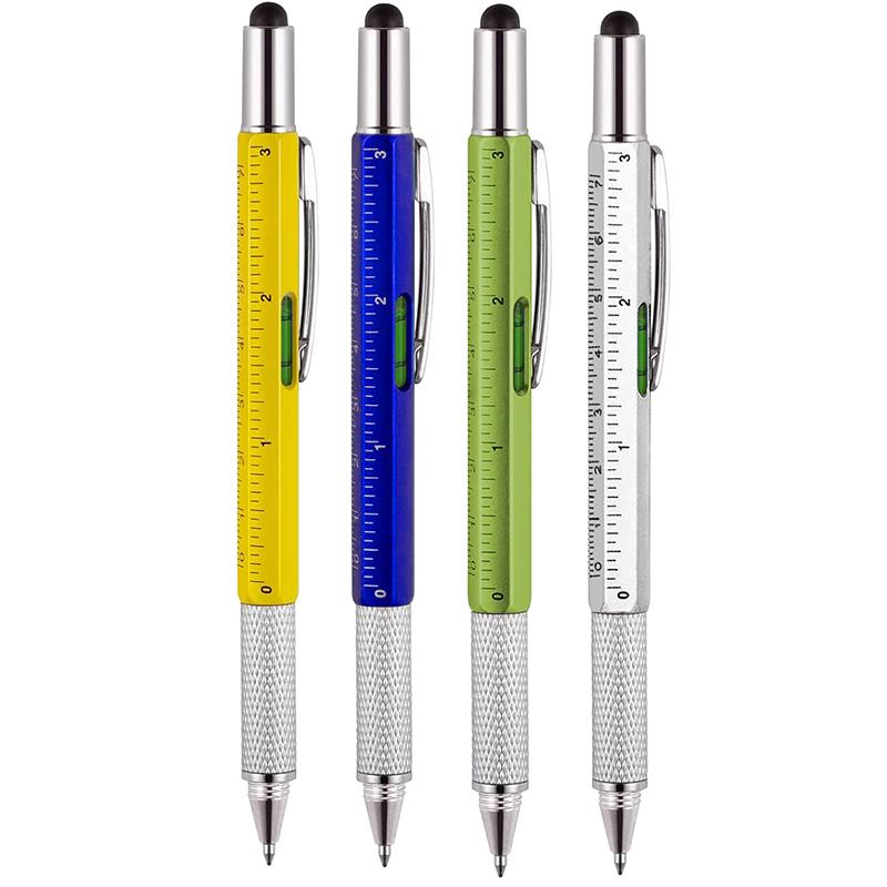 

100 шт. многофункциональная ручка с шариковой ручкой линейка уровень ручки крутой гаджет подарки на день рождения для мужчин