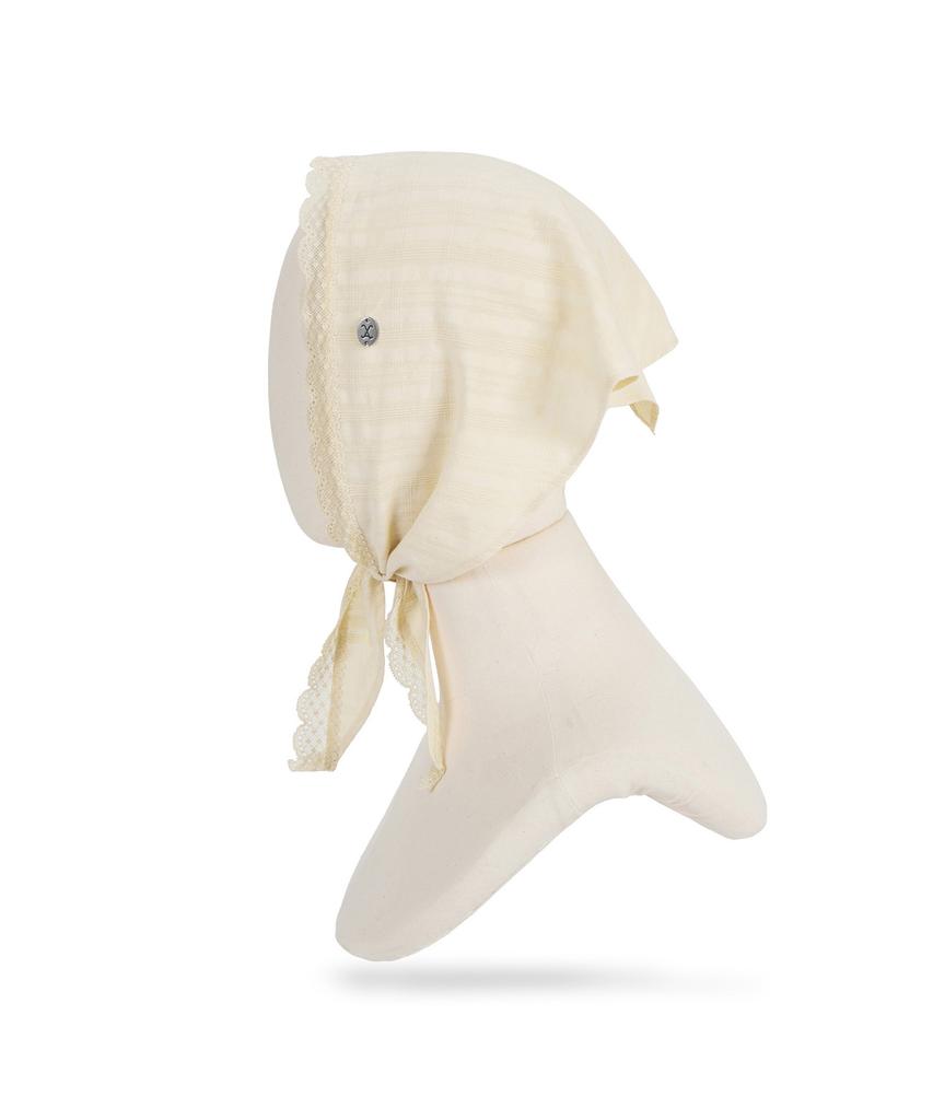 Bajal Va Curved Oval Metal Lace Bandana Yellow