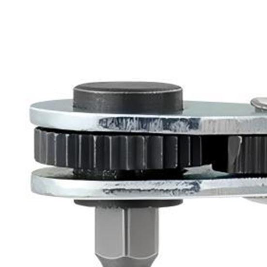 Multifunksjonell toveis skrallefastnøkkel med sklisikkert håndtak Dobbelt hodedesign Forover Revers Kryssalbue Fastnøkkel med flatt hode