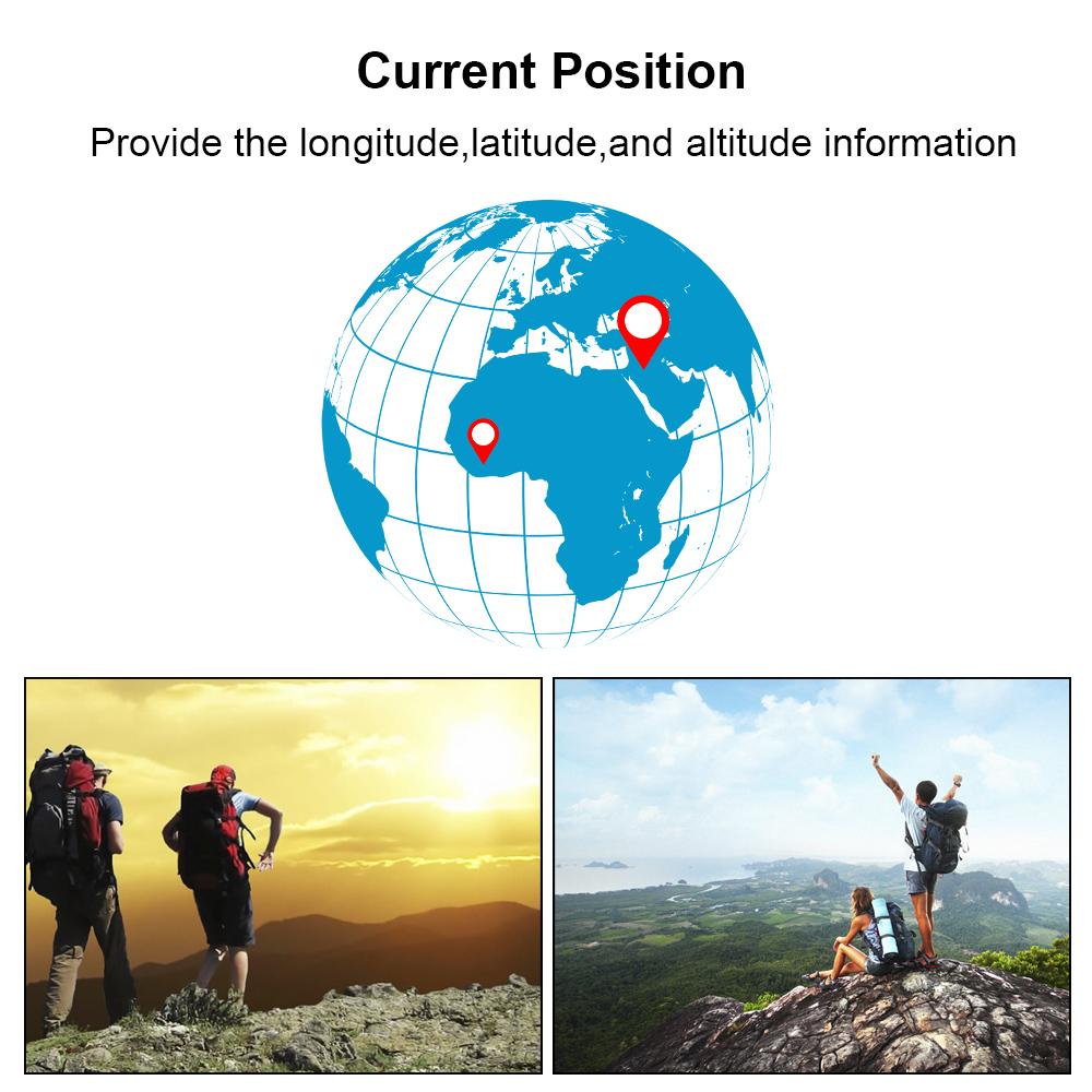 High-Precision Satellite Mini Handheld GPS Coordinates Compass Altitude locator Navigator Outdoor Sports Travel hiking Tracking
