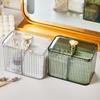 Transparent Cotton Swab Storage Box Desktop Dust-Proof Makeup Removal Cotton Lipstick Cosmetics Storage Organization