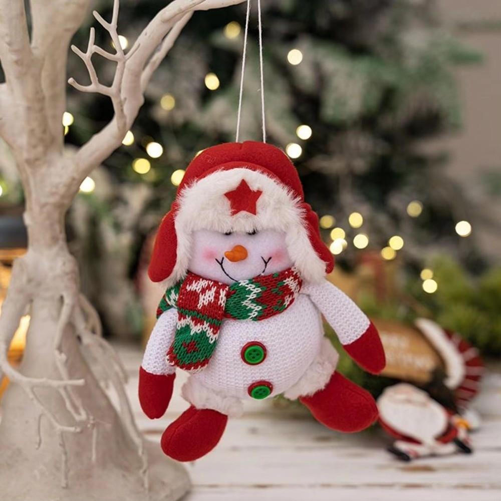 Cartoon Santa Claus Pendant Elk Merry Christmas Decoration Christmas Doll Ornament  New Year Decor