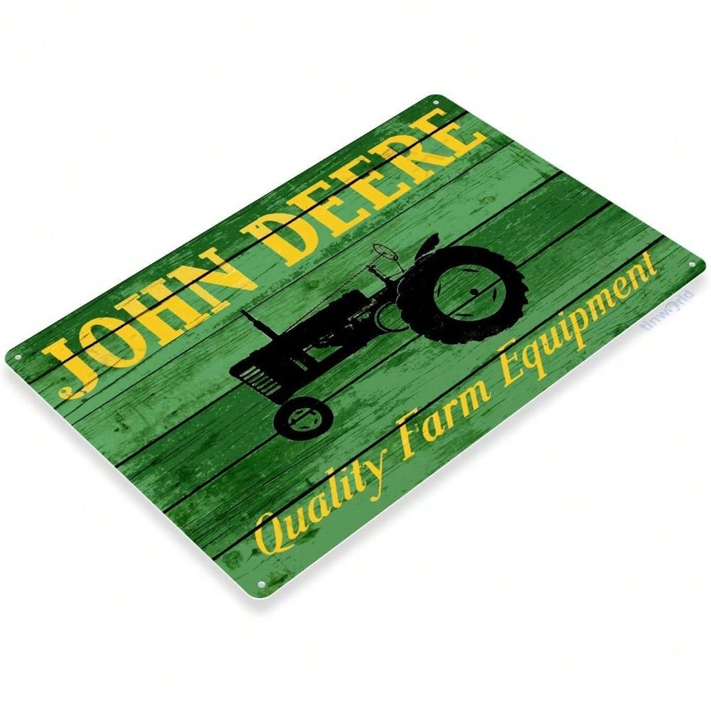 Vintage John Deere Tractor Tin Sign Farm Garage Wall Art Decor