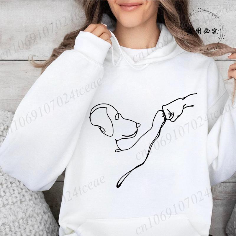 

Смешное худи с принтом собаки для женщины, повседневное, спортивное, с капюшоном, с длинным рукавом, пуловер, для девочек, для дома, для улицы, худи, удобная толстовка 3XL