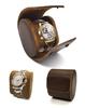TINGSING Watch Case for One PU Leather and Perfect for Business Trips and Stylish Gift Watch, Brown, Suede, Portable, Travel,