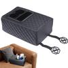 Armrest box booster pad Universal Rear Seat Armrest Console Box with Cup Holders Backseat Center Console with Double Pockets