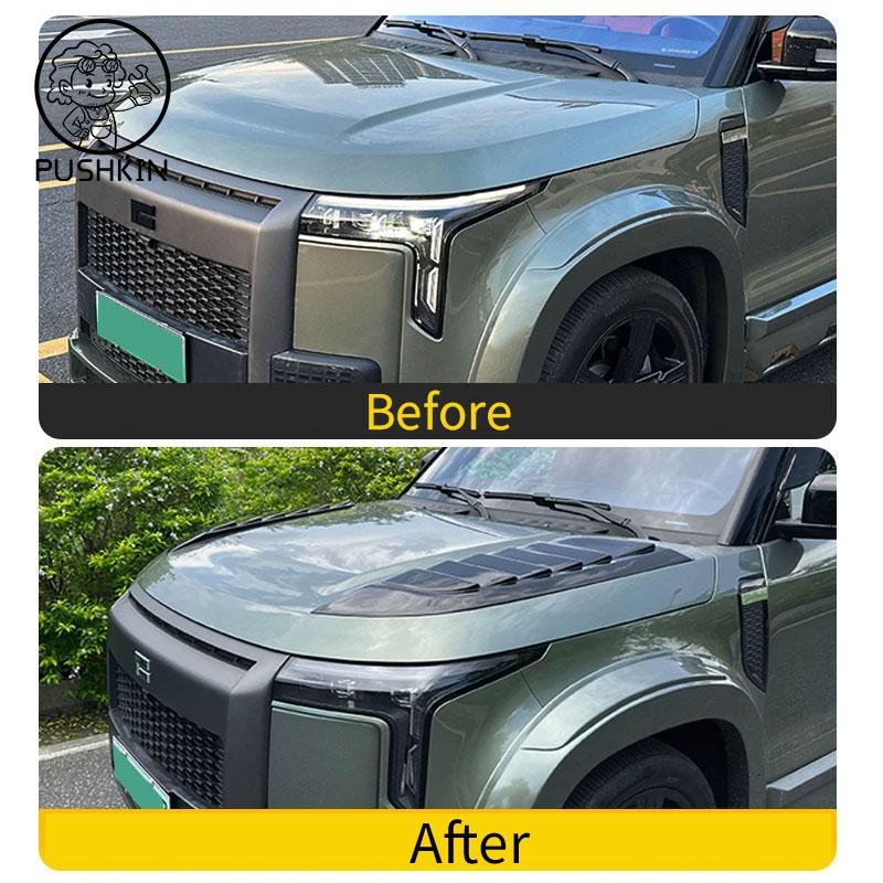 For BAIC JISHI polestone 01 Rox01 Cover Decoration Panel Black Warrior Modification Accessories With Angel Wing Decoration Added