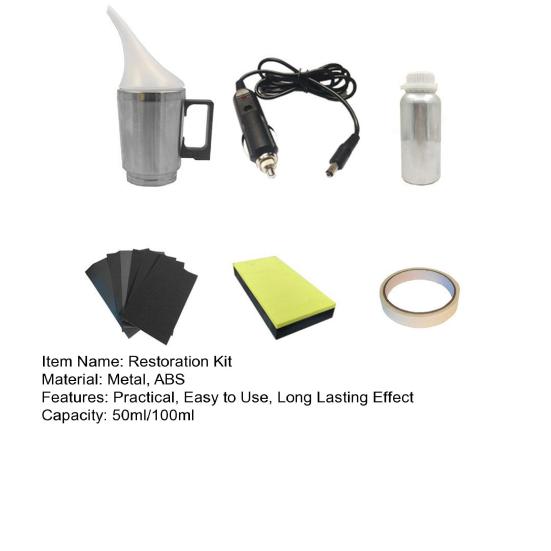 Sada pro obnovu světlometů Auto Vapor Vylepšená viditelnost Dlouhotrvající ochrana Sada nástrojů pro renovaci výparů rozprašovací nádobky světlometů